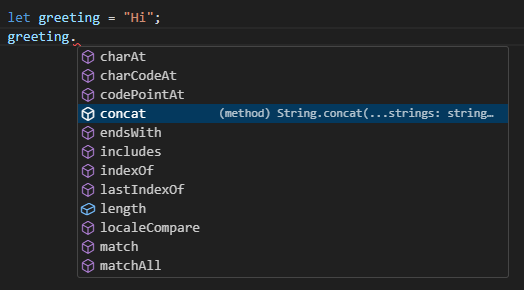 Metódy na textovom reťazci string vo Visual Studio Code - Základné konštrukcie jazyka JavaScript