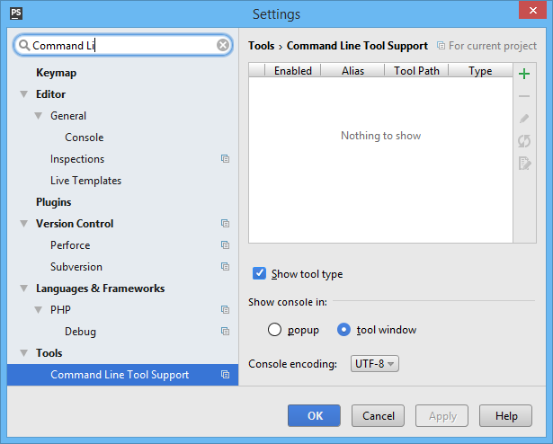 Command Line Tools Support v PhpStorm - Testovanie v PHP