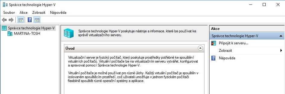 Správca technológie Hyper-V - Pokročilé postupy pre Windows