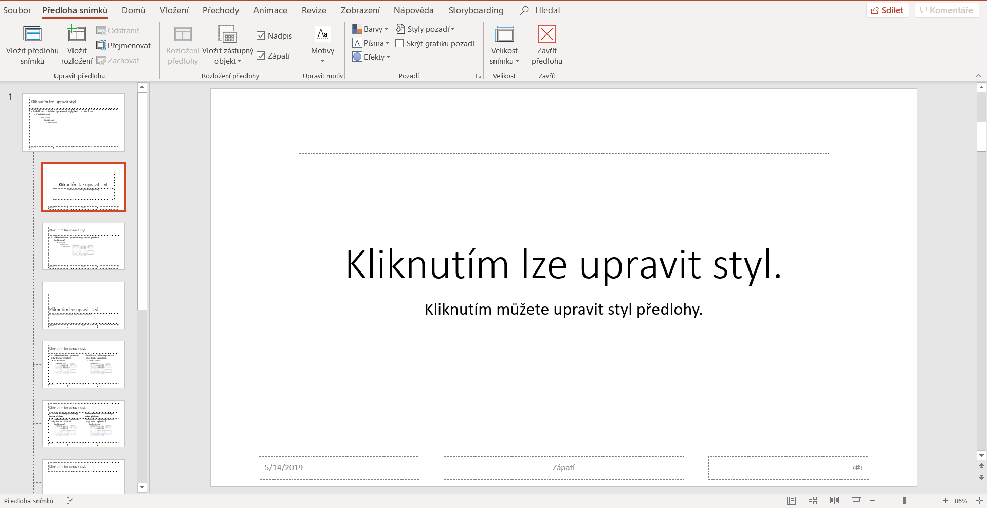 Úprava predlohy snímky v Microsoft PowerPoint - Základy Microsoft PowerPoint
