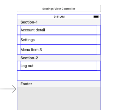 Sekcia v statickom TableView v Xcode - Vyvíjame iOS aplikácia vo Swift