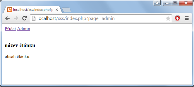 zobrazenie článkov - Bezpečnosť webových aplikácií v PHP