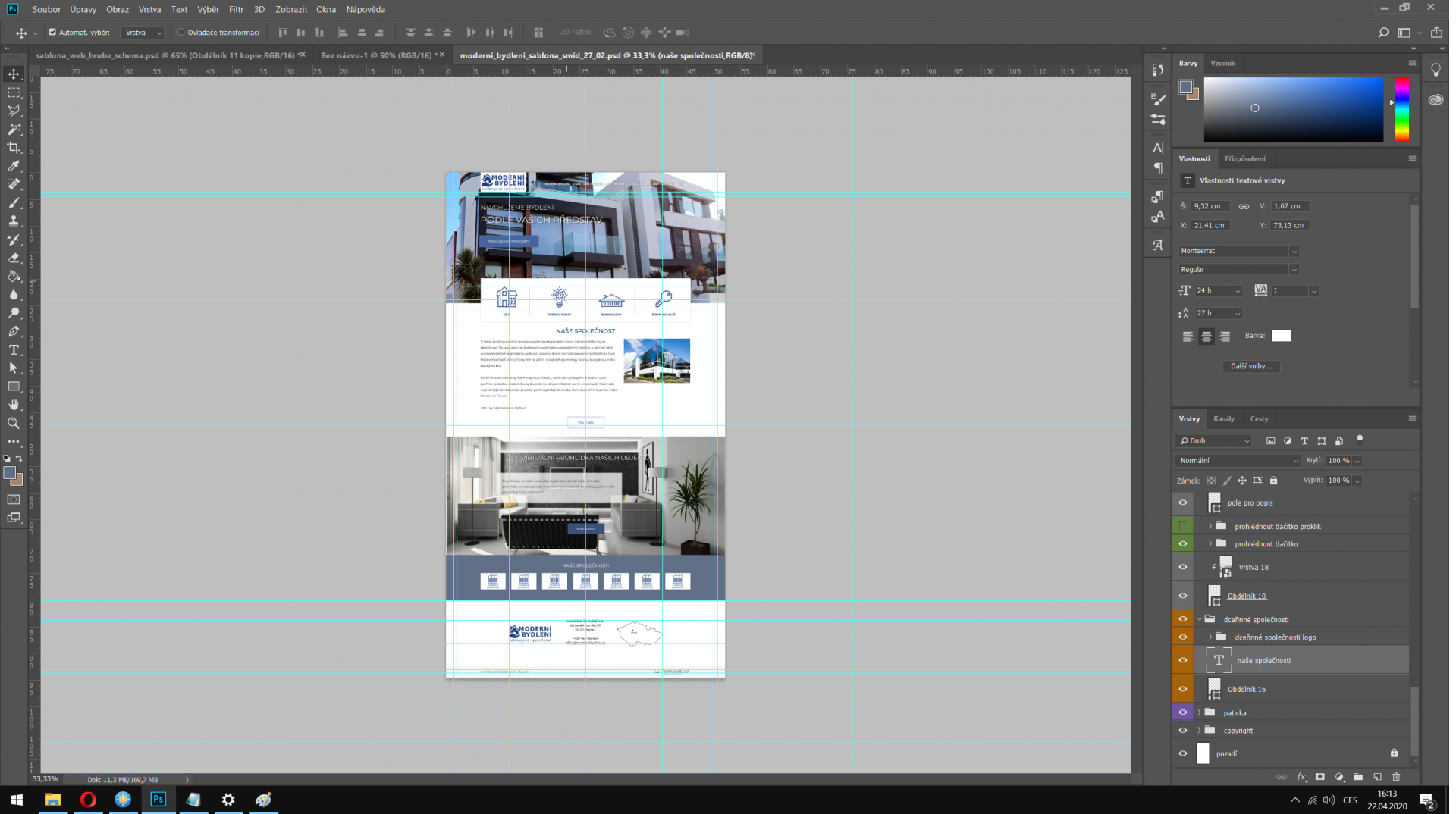 Adobe Photoshop - Tvorba webové šablóny v Adobe Photoshop