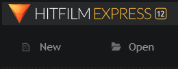 V záložke NEW otvoríme nový projekt - Strih a postprodukcia videa v HITFILE Express