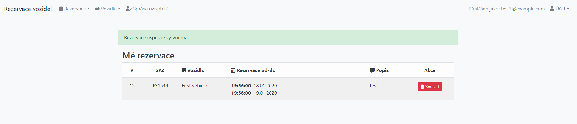 Rezervácia vozidiel v Symfony - Rezervačný systém pre vozidlá v Symfony