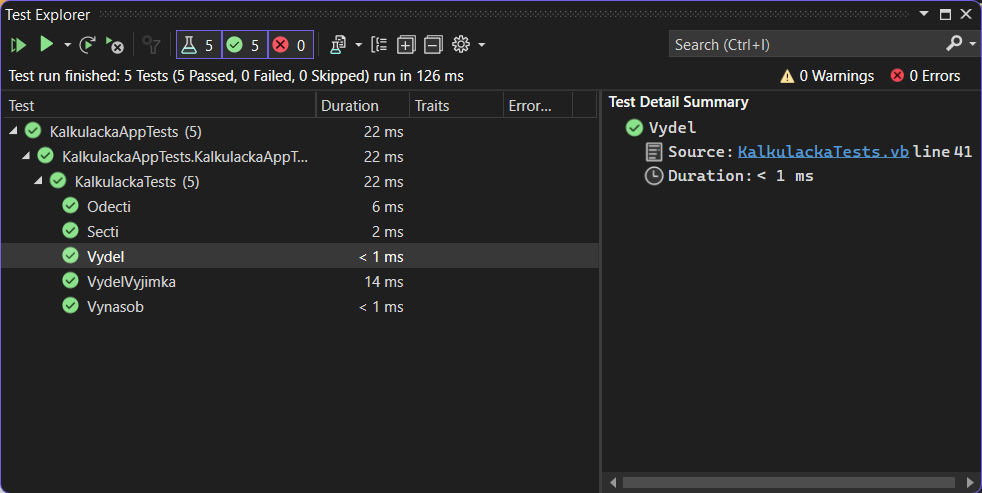 testkalk_vysledok_testu - Testovanie vo VB.NET