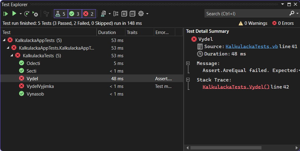 testkalk_vysledek_s_vadou - Testovanie vo VB.NET