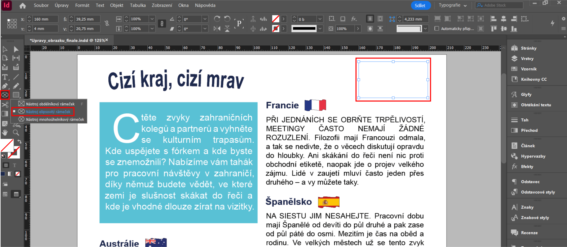 elipsa - Pokročilá tvorba v Adobe InDesign