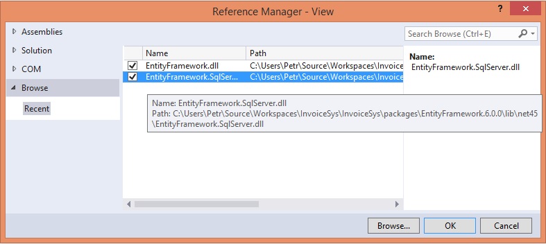 Referencie vo Visual Studio - Databázy v C# - ADO.NET - Databázy v C# - ADO.NET