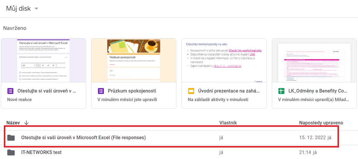 Google disk - Základy - Google Formuláre (Forms)