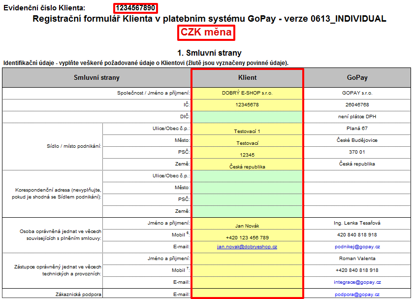 GoPay – indikatívna ponuka 1.časť - Php e-commerce