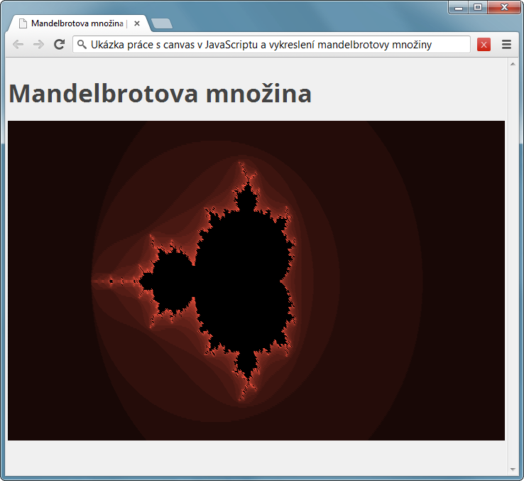 mandelbrotova množina - JavaScriptu zdrojákoviště - Základná konštrukcia jazyka